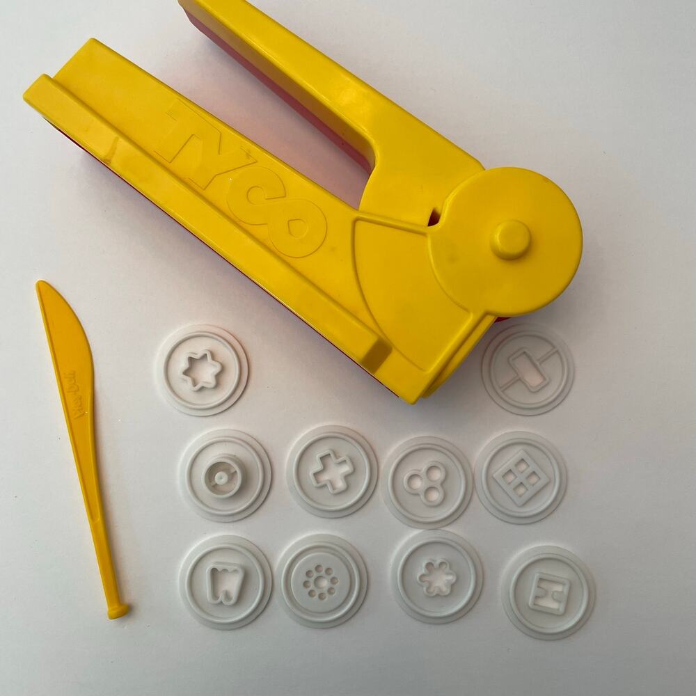 VTG Tyco Super Dough Press (Fun Factory Style) 10 Discs 2 Color Use Rare